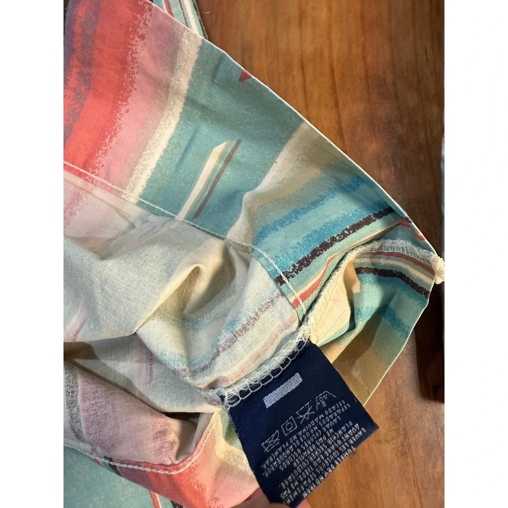 Vintage Ralph Aqua Pillowcase Lot of 2 Aztec Southwestern Mesa Cotton I3-26